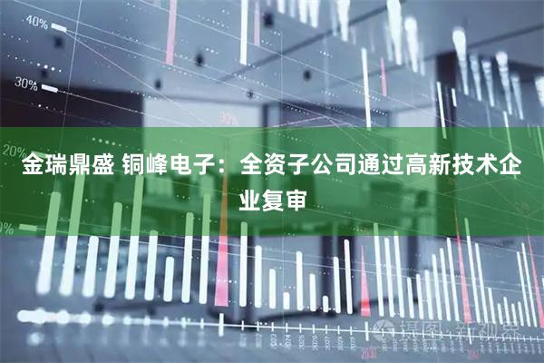 金瑞鼎盛 铜峰电子：全资子公司通过高新技术企业复审